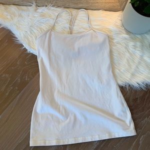 Power Y Back White Top Lululemon